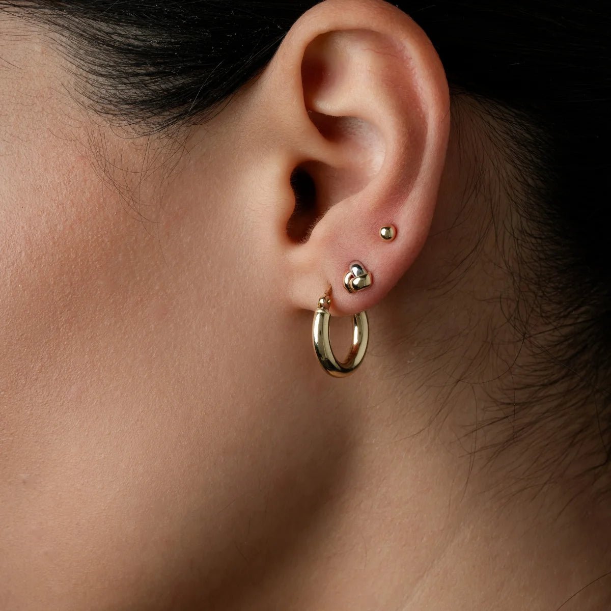 Classic Tube Hoop Earrings Small (pair) - Narcissus