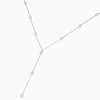 Nema Pearl Lariat Necklace - White Gold