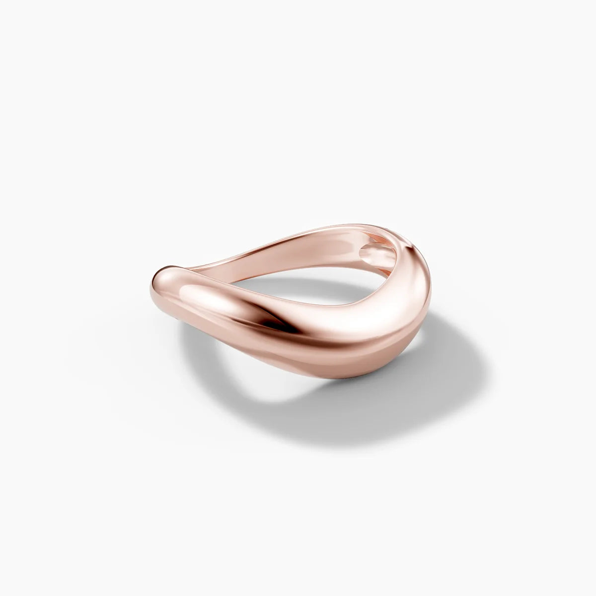 Chunky Wave Dome Ring - Rose Gold