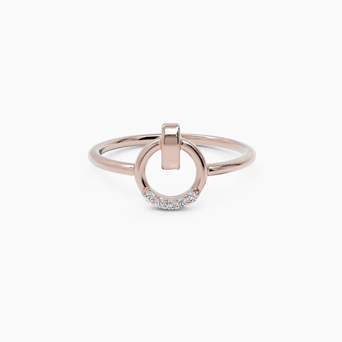 Dainty Circle Diamond Ring