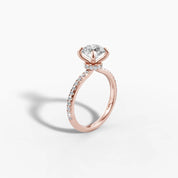 Hidden Halo Engagement Ring