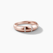 Pavé Diamond Dome Ring - Rose Gold