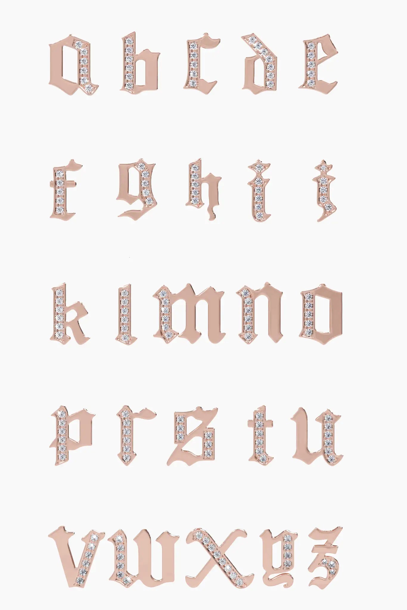 Legacy Initial Letter Bracelet in Rose Gold