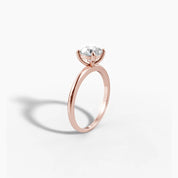 Round Diamond Solitaire Band Ring