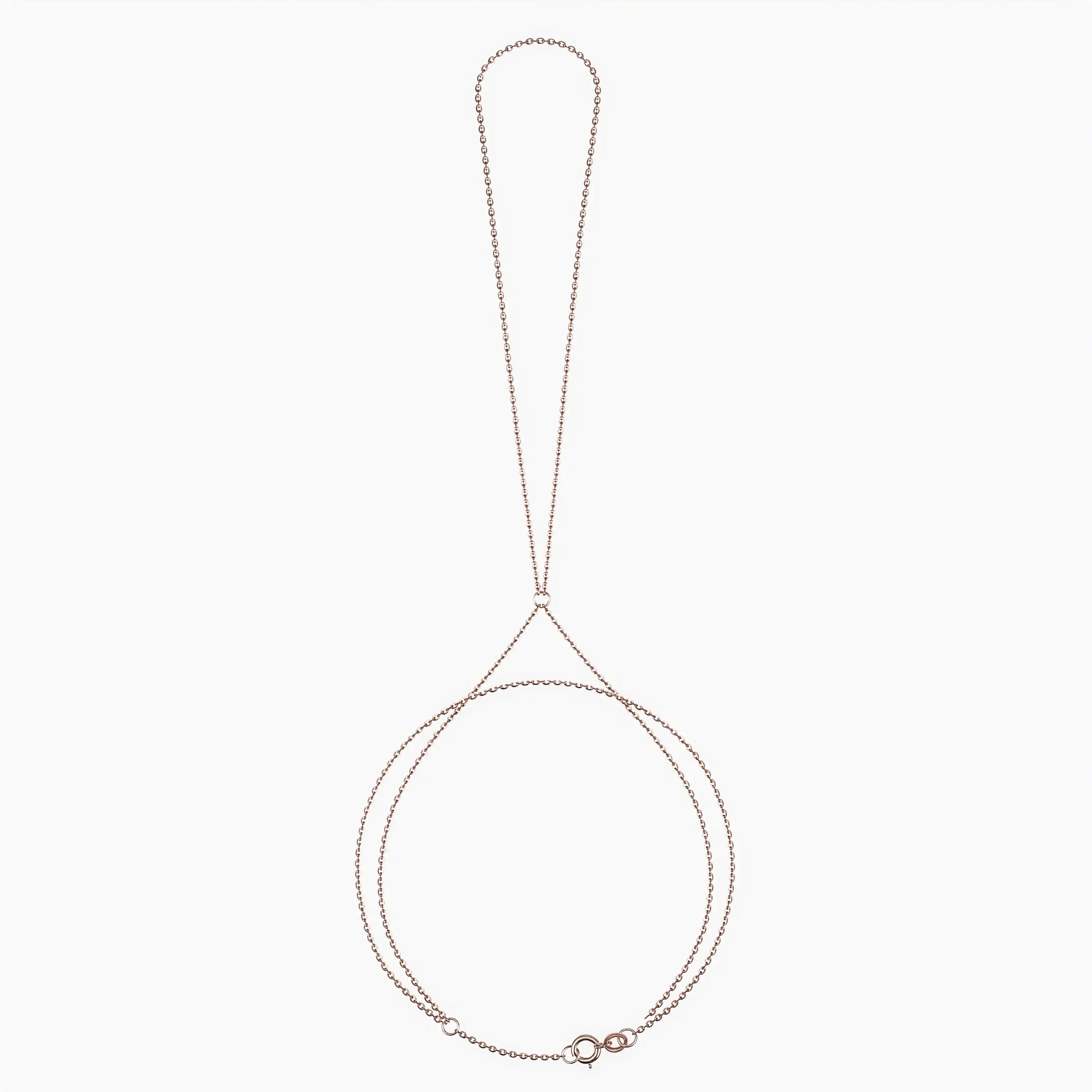 Lien Ring Chain Gold Bracelet - Rose Gold