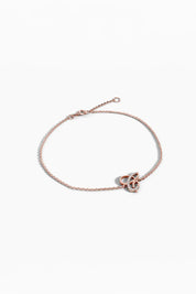 Poetry Initial Letter Bracelet - Rose Gold