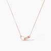 Linked Circle Necklace - Rose Gold