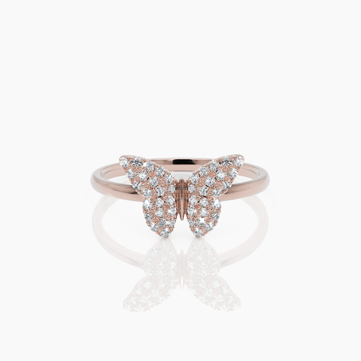 Pavé-Diamant-Schmetterlingsring