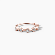Scattered Diamond Ring - White Gold