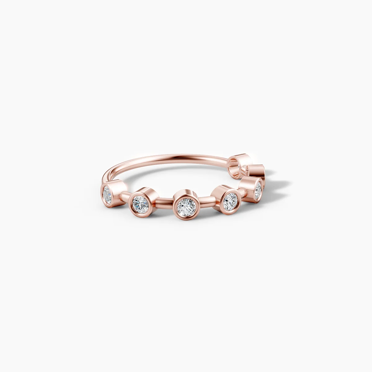 Scattered Diamond Ring - White Gold