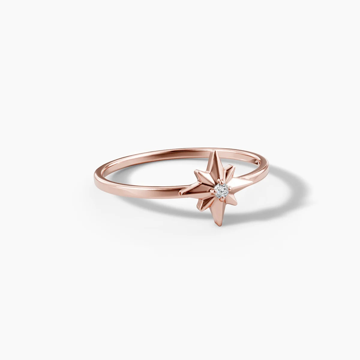 Starburst-Ring mit Diamant