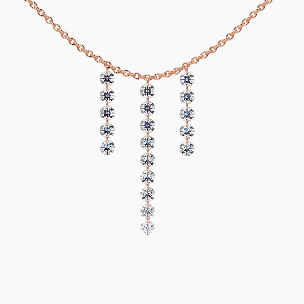 Hanging Nude Diamond Necklace - Narcissus