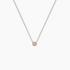 Éclat Diamond Bezel Necklace - Rose Gold