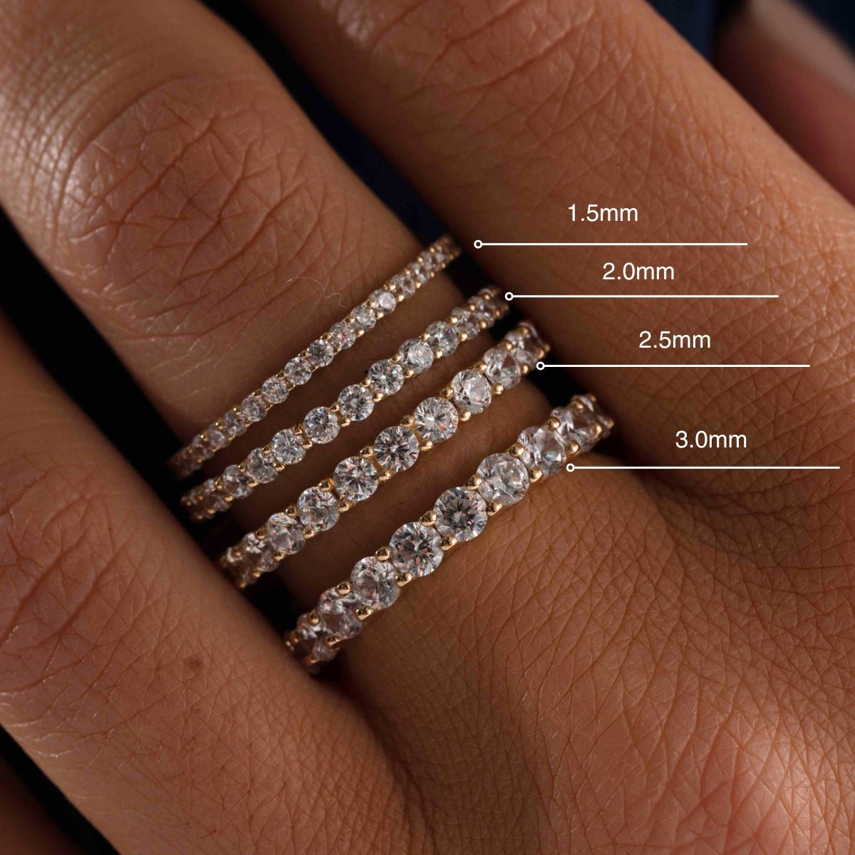 Round Diamond Eternity Ring 2.0mm - Narcissus