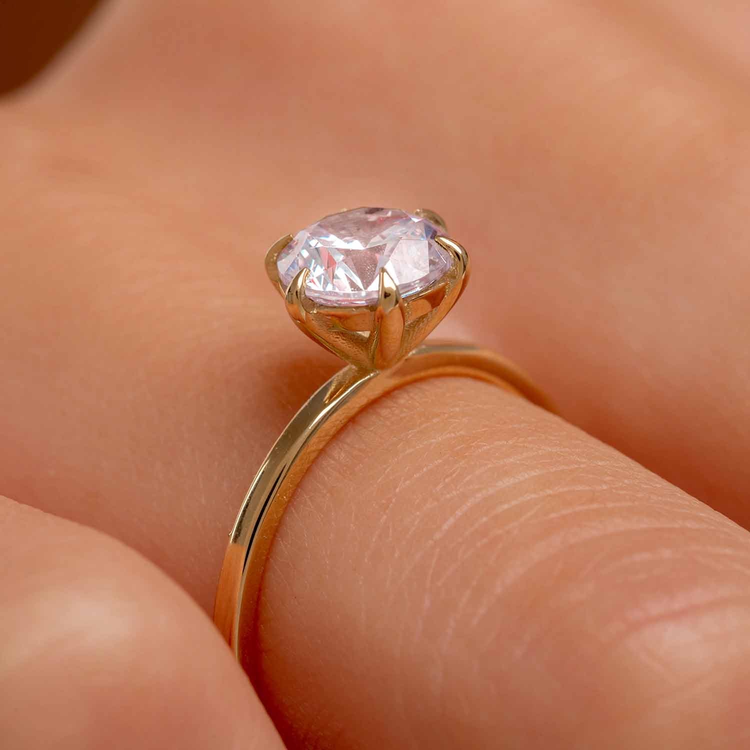 Six - Prong Solitaire Engagement Ring - Narcissus