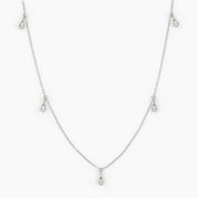 Diamond Droplet Station Necklace - Narcissus