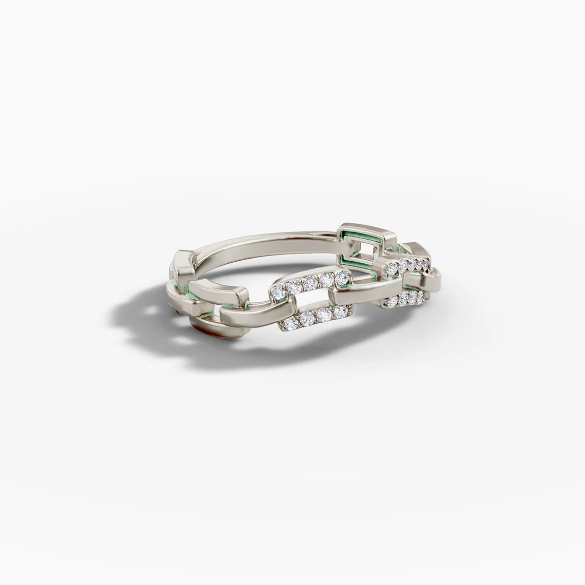 Kettengliederring mit Diamanten