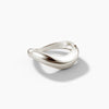 Chunky Wave Dome Ring - White Gold