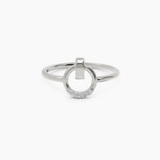 Dainty Circle Diamond Ring