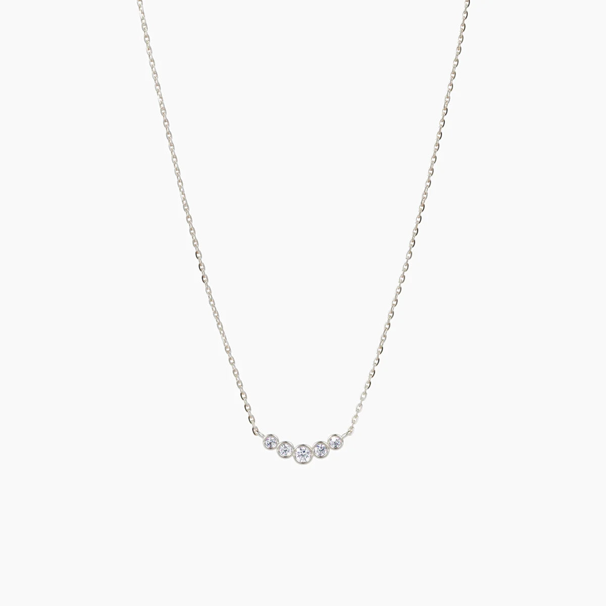 Dainty Diamond Bezel Bar Necklace