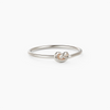 Dainty Knot Ring - White Gold