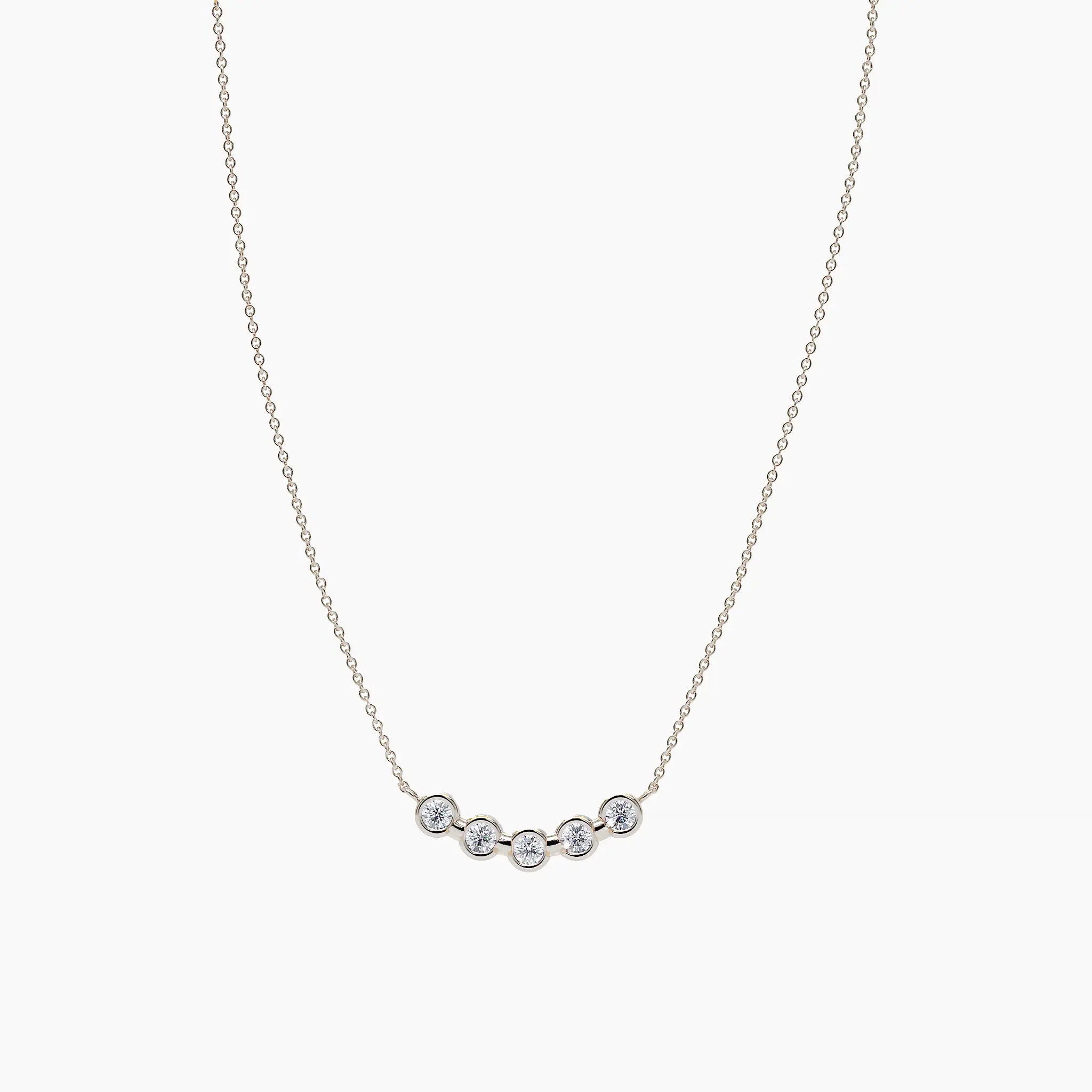 Diamond Bezel Bar Necklace