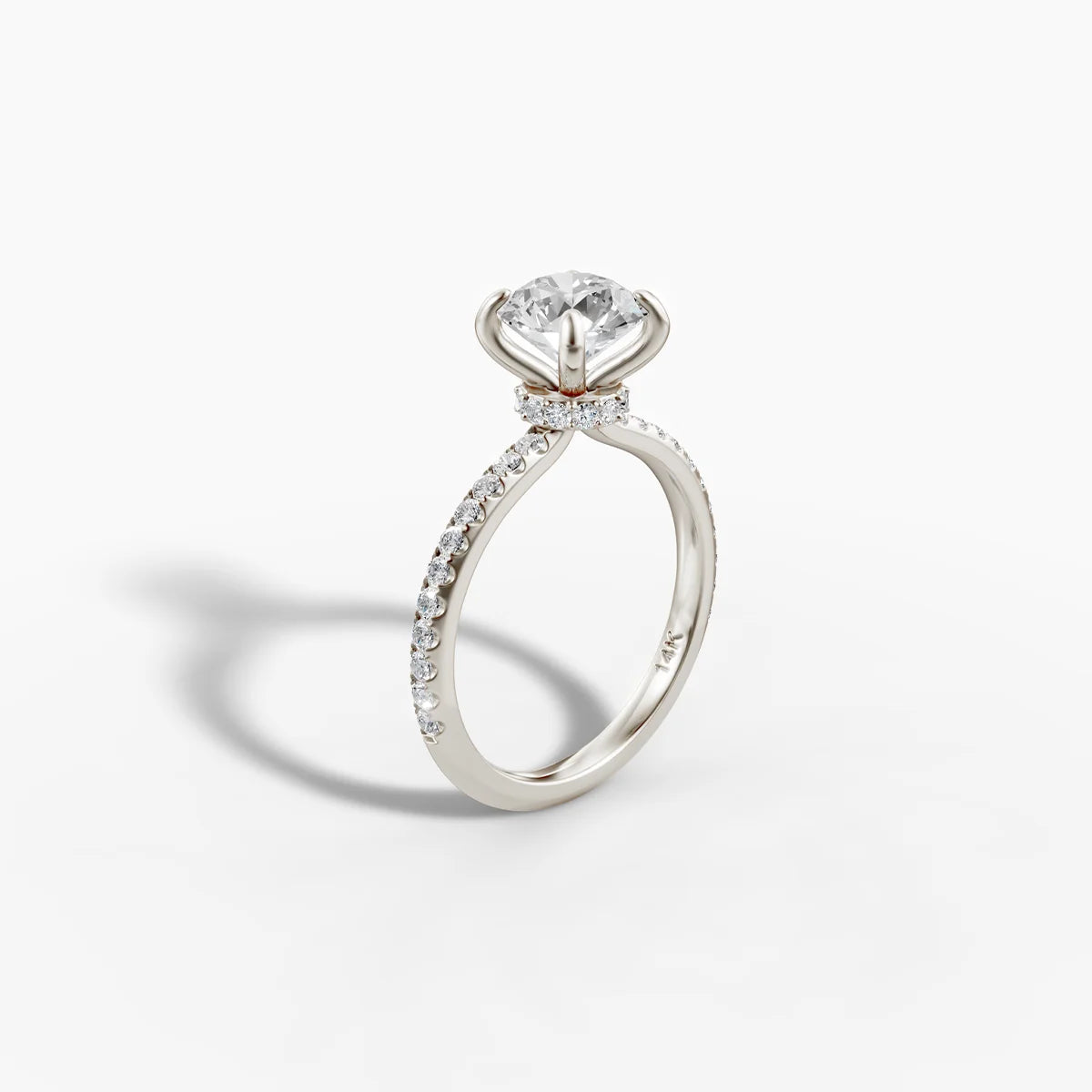 Hidden Halo Engagement Ring