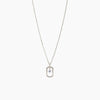 Núde Pendant with Exposed Diamond - White Gold