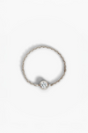 Petite Diamond Chain Ring - White Gold