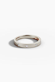 Diamond Dot Ring - White Gold