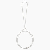 Lien Ring Chain Gold Bracelet - White Gold