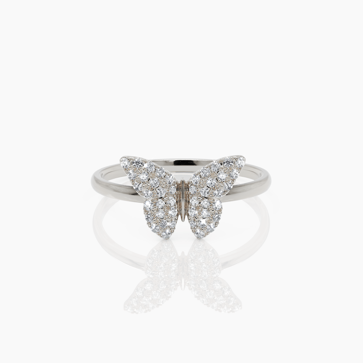Pavé-Diamant-Schmetterlingsring