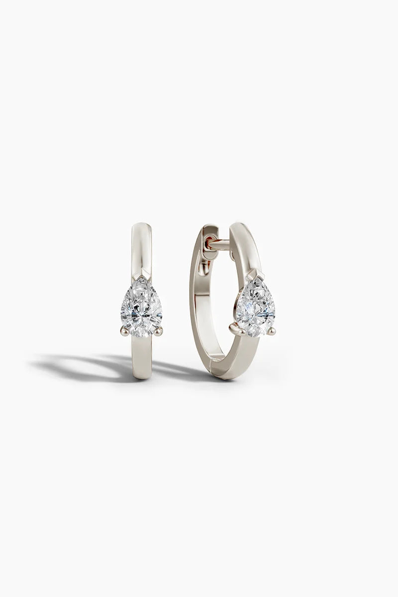 Mini-Creolen mit Diamant (einzeln)