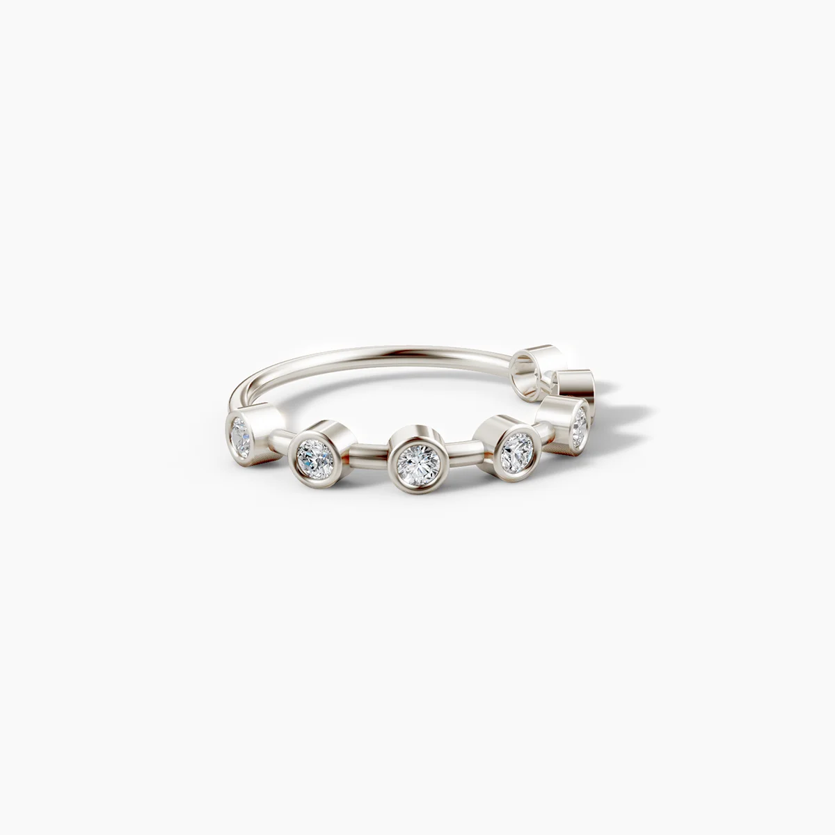 Scattered Diamond Ring - White Gold