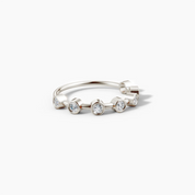 Scattered Diamond Ring - White Gold