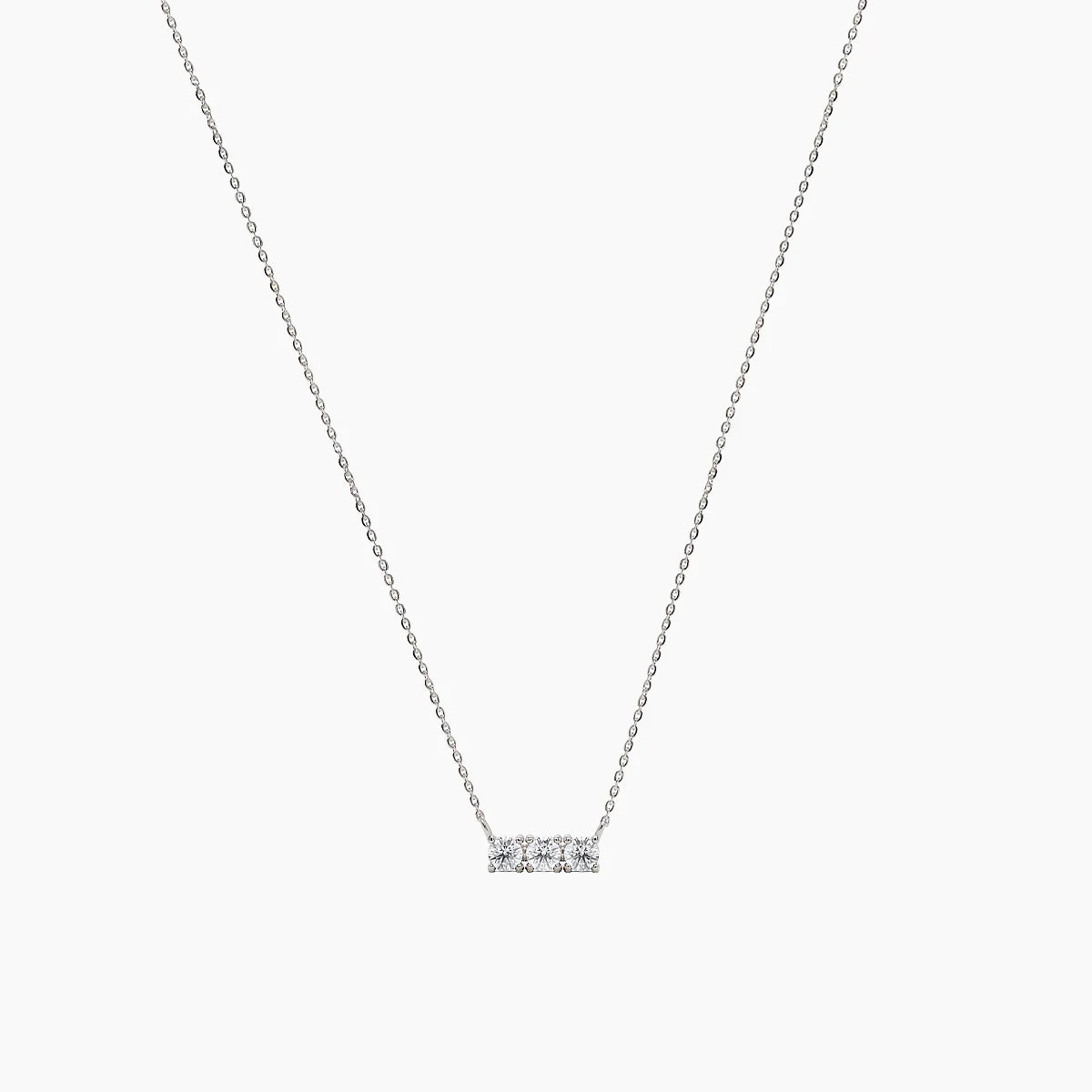 Trio Stone Diamond Necklace
