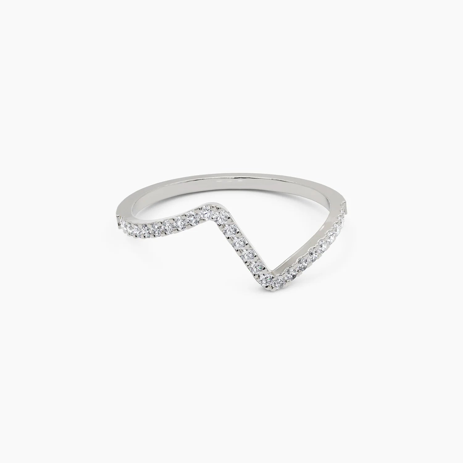 V-förmiger Diamantring