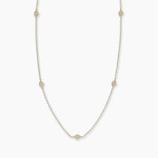 Two - Sided Diamond Station Necklace - Narcissus