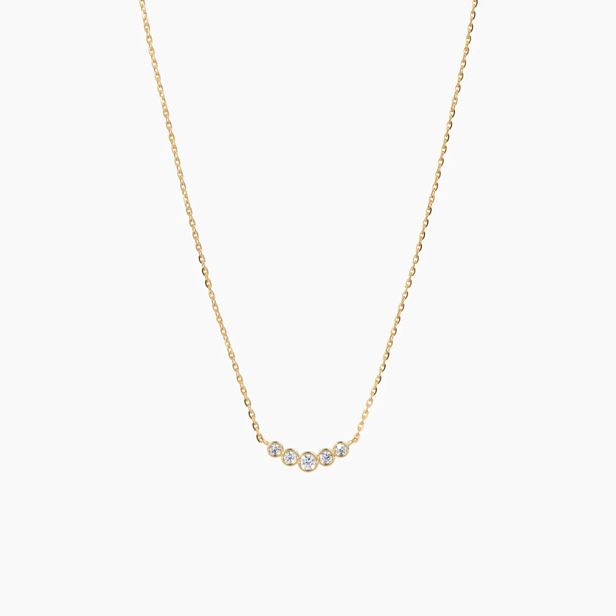 Dainty Diamond Bezel Bar Necklace