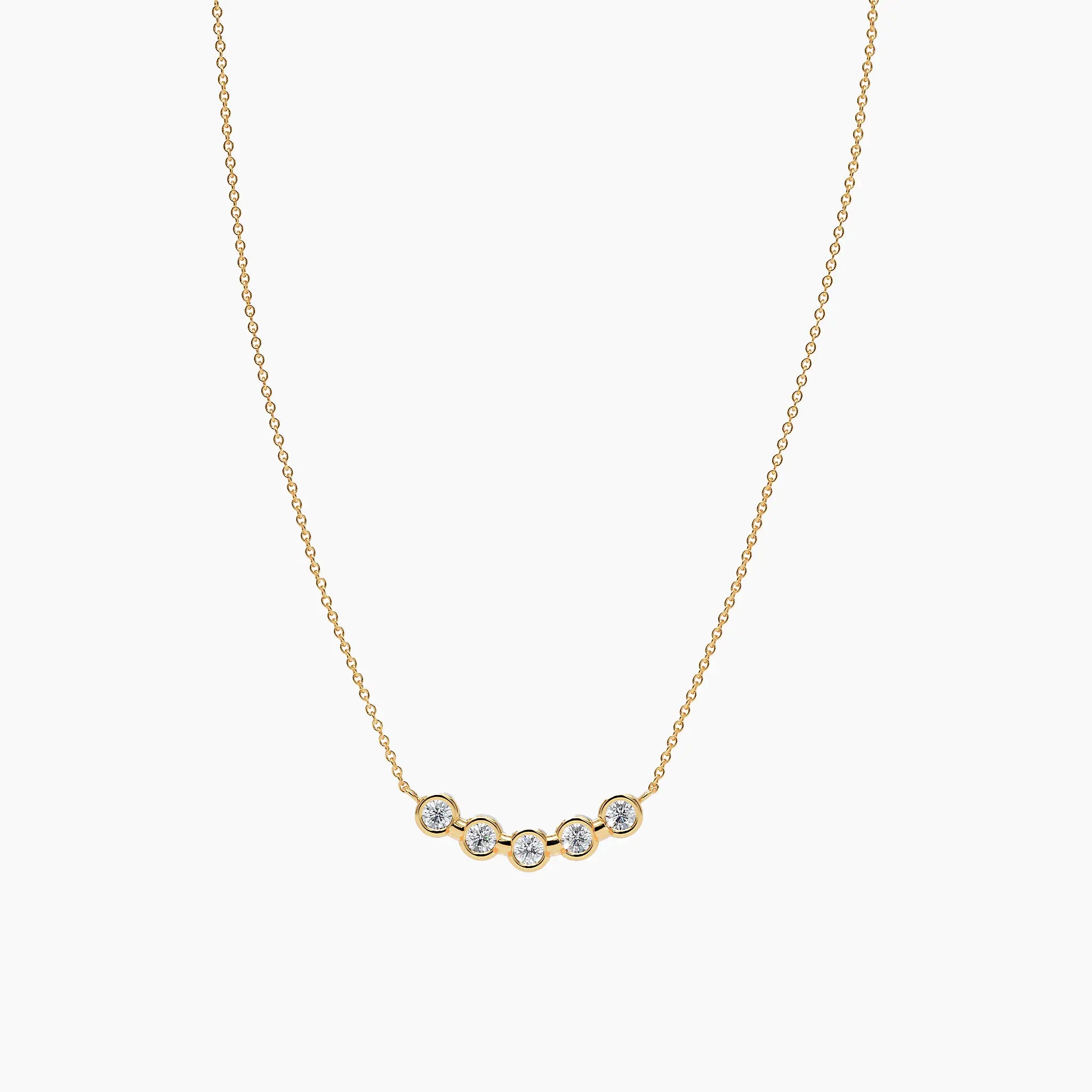 Diamond Bezel Bar Necklace