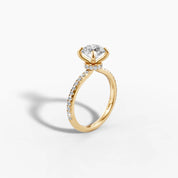 Hidden Halo Engagement Ring