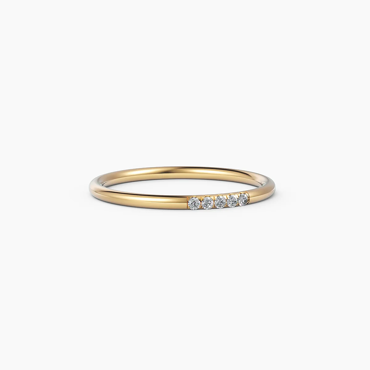 Five Diamond Band - Rose Gold