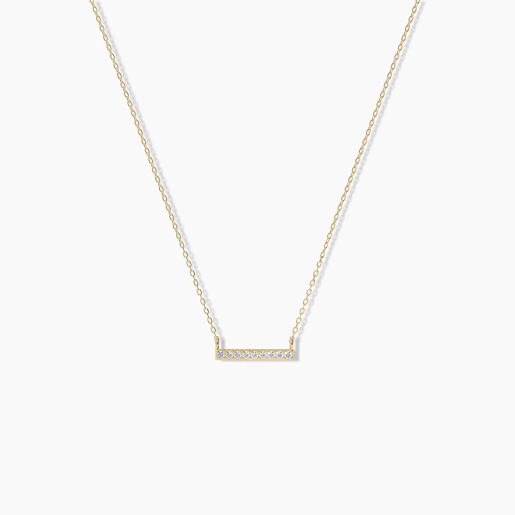 Mini Diamond Bar Necklace - Narcissus