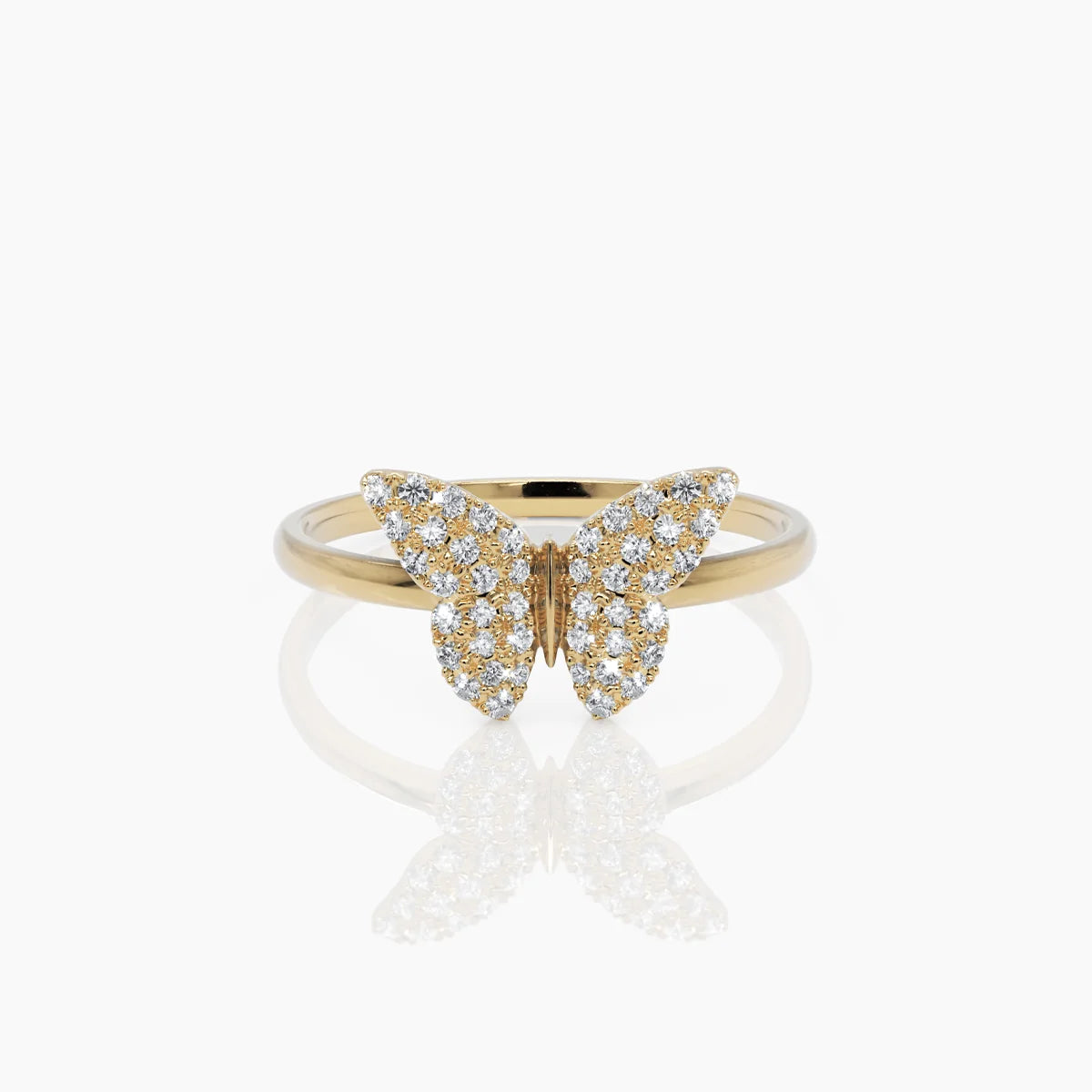 Pavé-Diamant-Schmetterlingsring