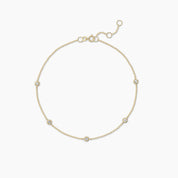 Two - Sided Bezel Diamond Station Bracelet in Rose Gold - Narcissus