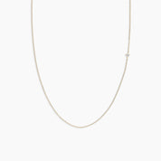White Gold chain choker diamond necklace on a white background