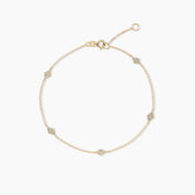 Two - Sided Diamond Station Bracelet in White Gold - Narcissus