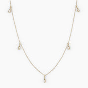 Diamond Droplet Station Necklace - Narcissus