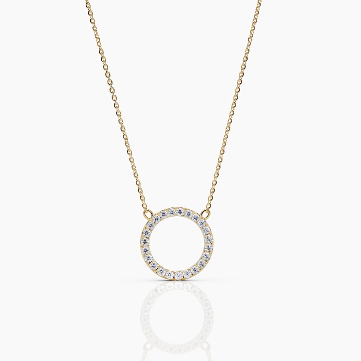 Circle Diamond Necklace - Narcissus