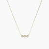 Three Diamond Bezel Necklace
